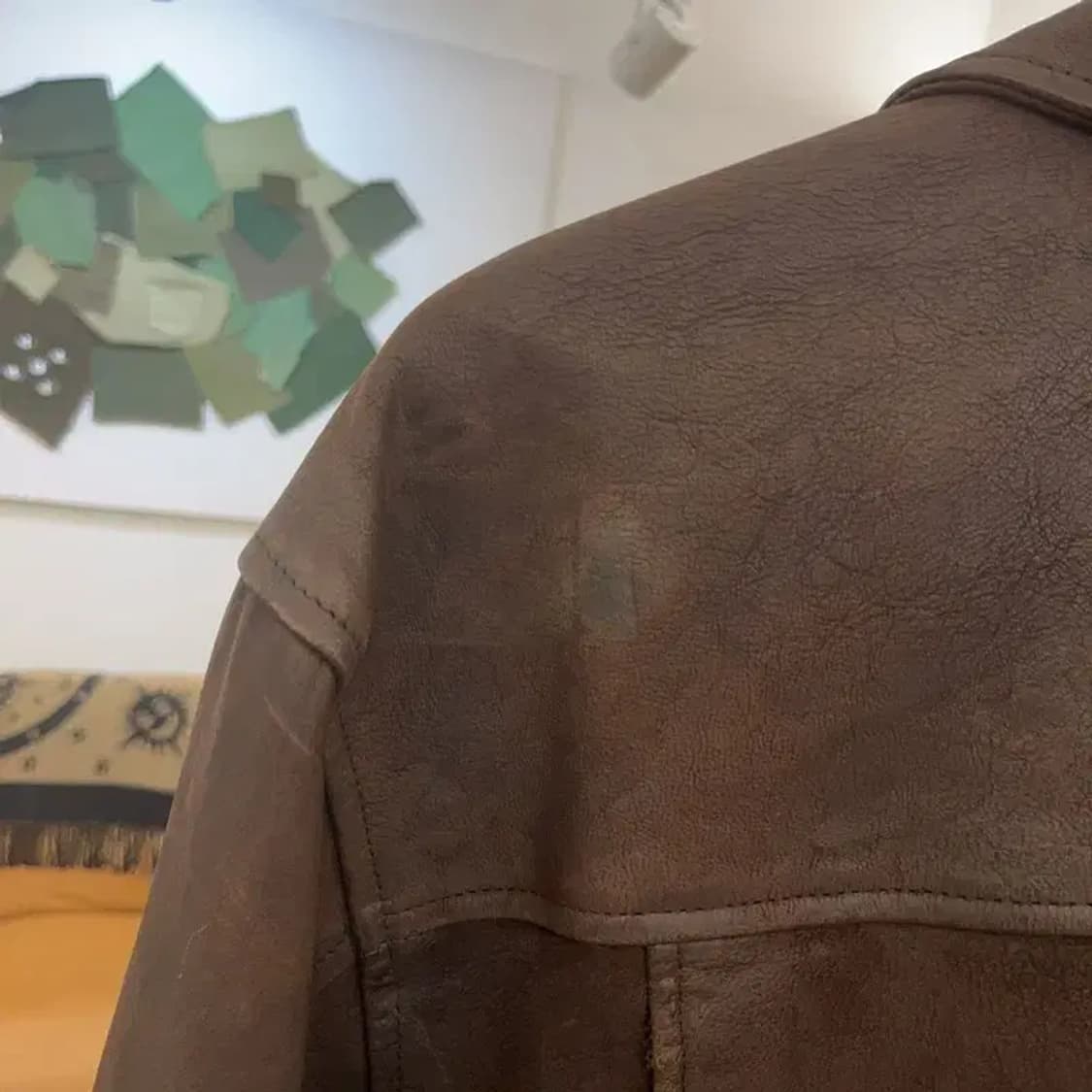 마리떼프랑소와저버 00s 빈티지 염소 가죽 자켓 105 C06279 상품이미지7