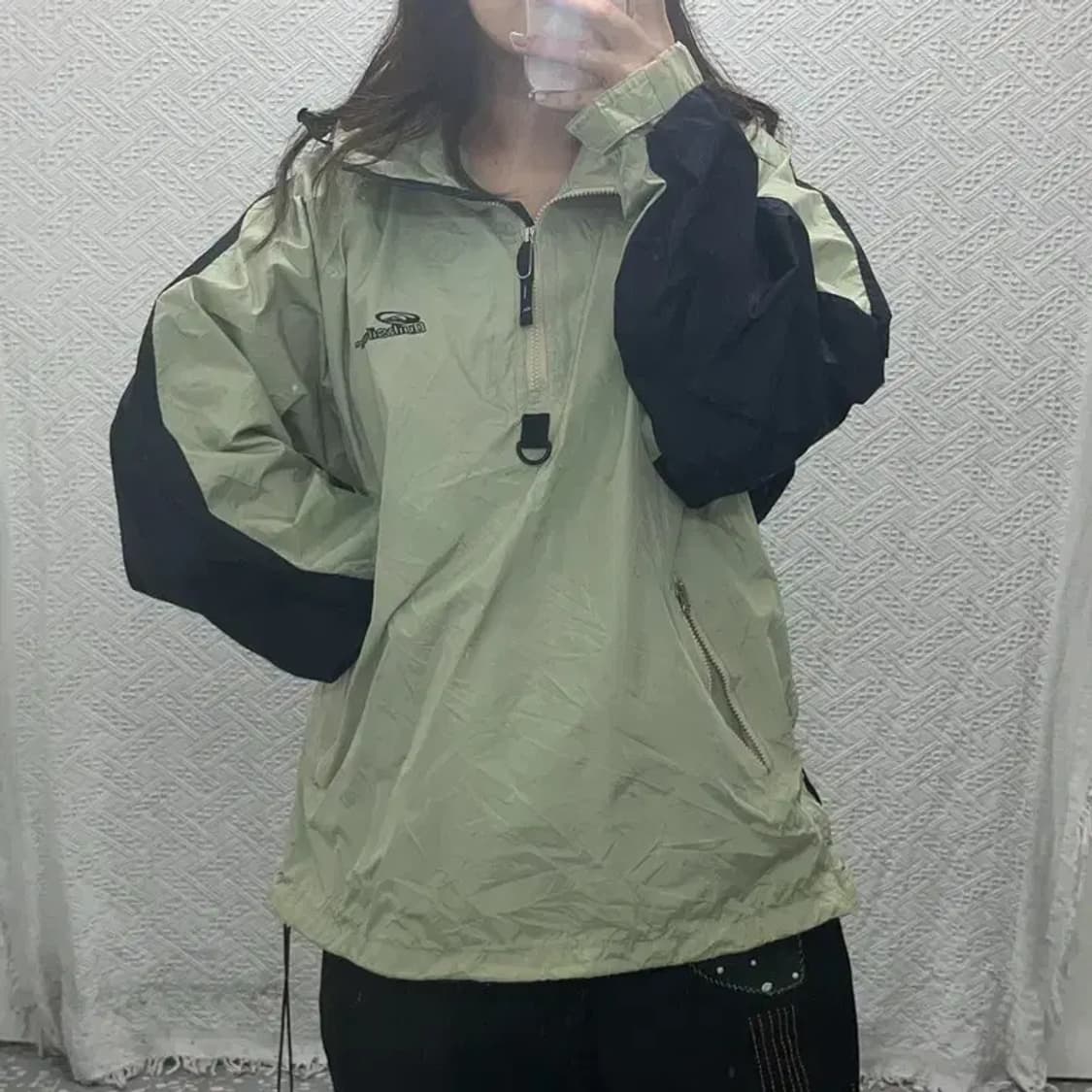 퀵실버 올드스쿨 배색 아노락 반집업 바람막이 110 C06295 상품이미지1