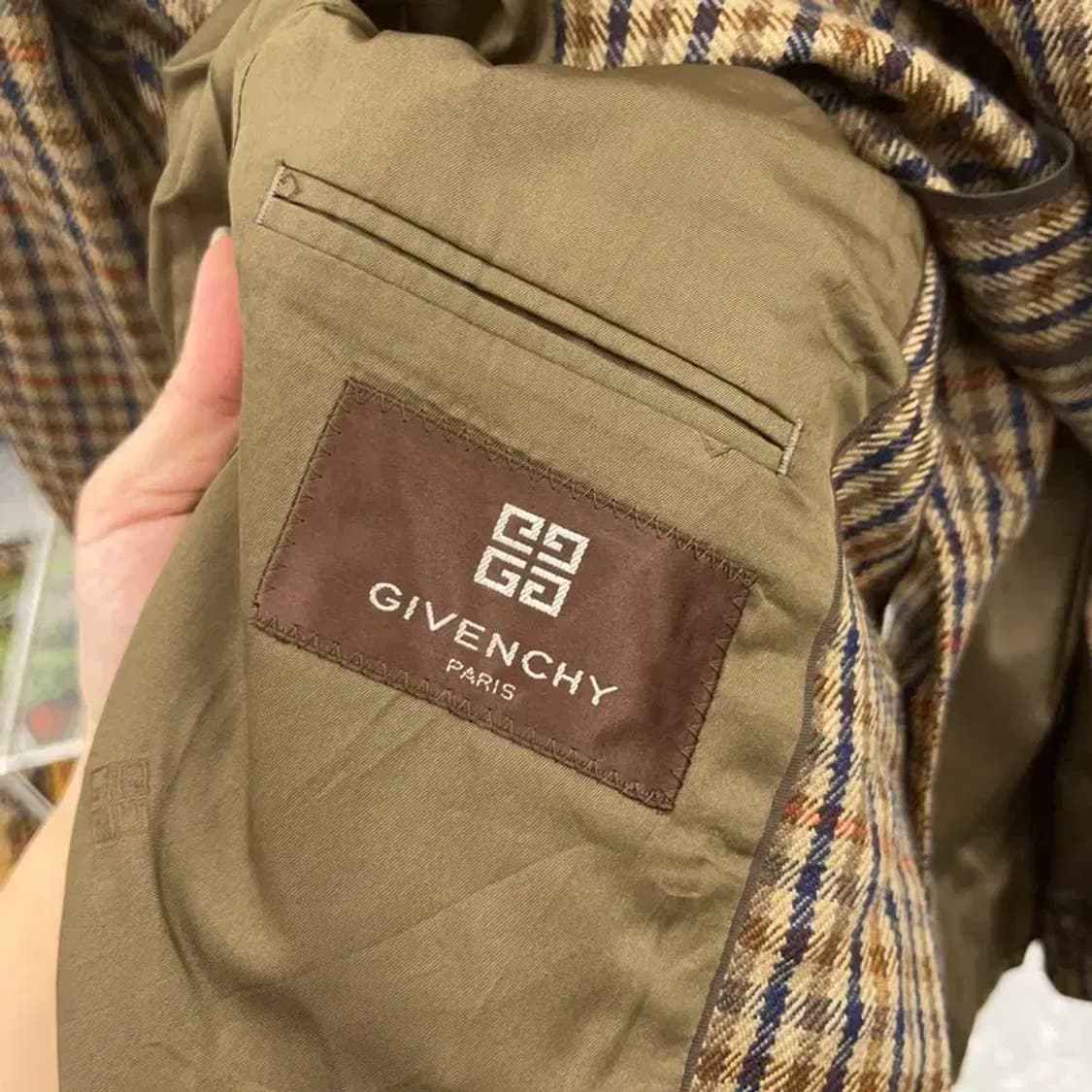 지방시 정장 울 체크 블레이저 자켓 90 C06307 상품이미지3