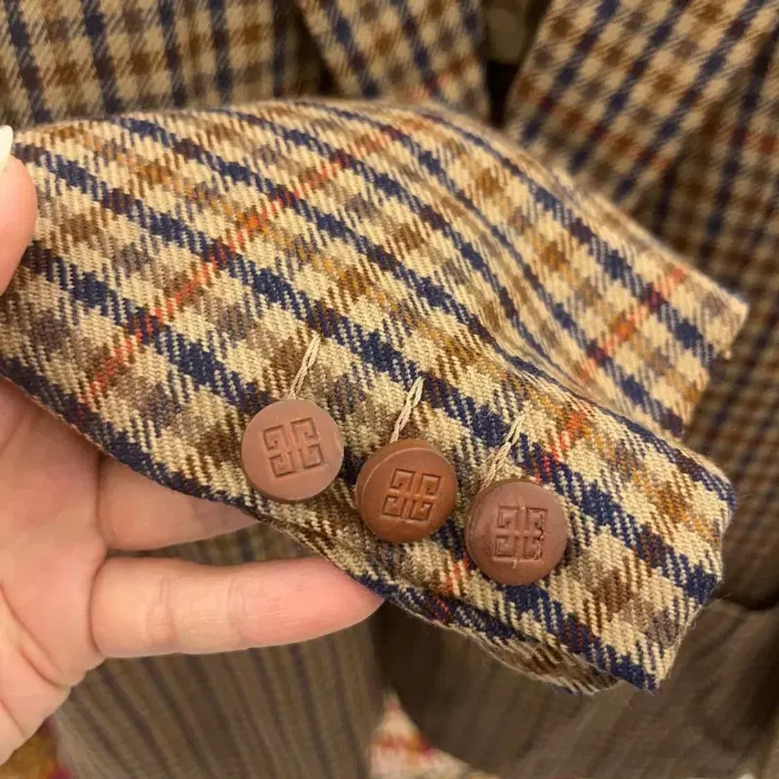 지방시 정장 울 체크 블레이저 자켓 90 C06307 상품이미지5