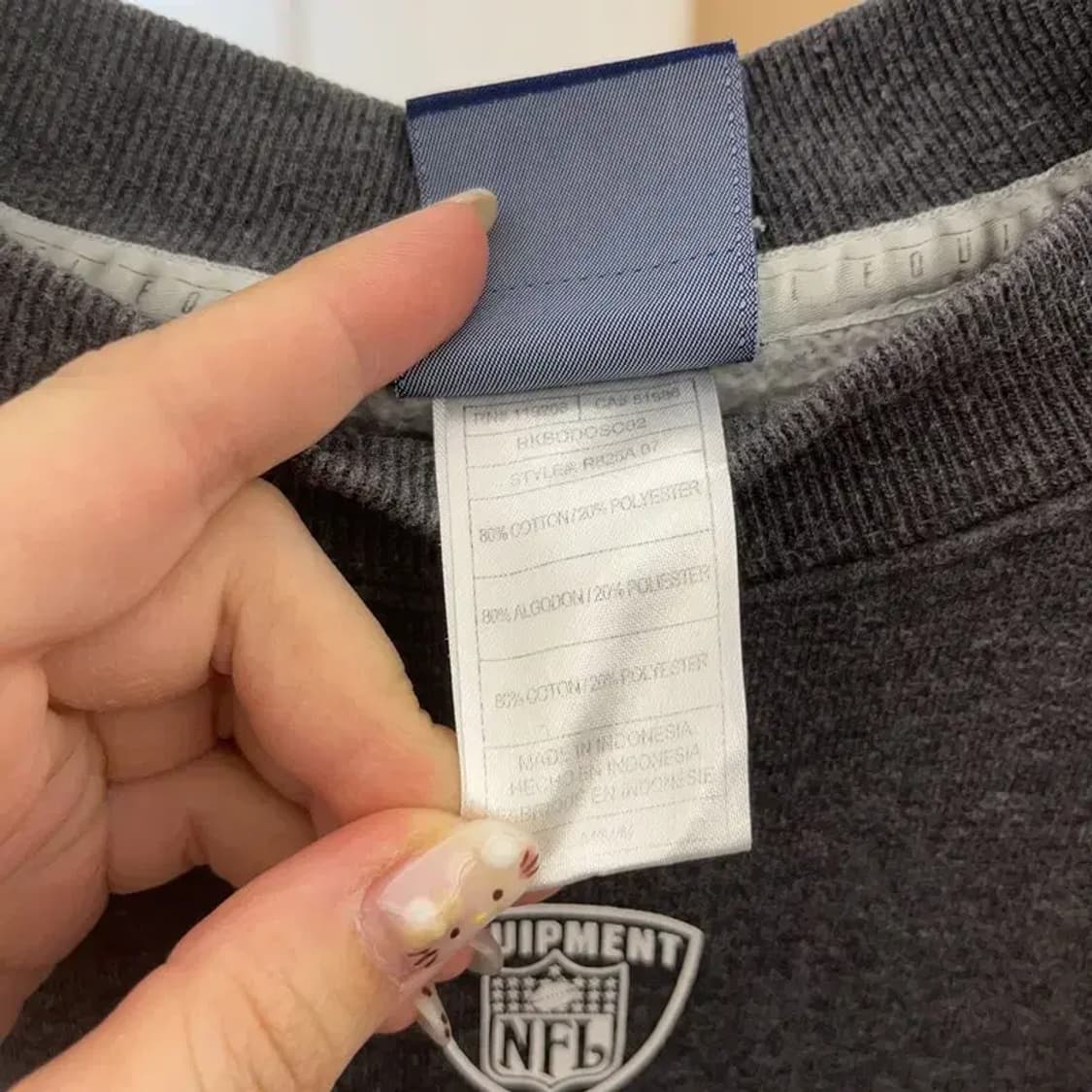 리복 NFL 어센틱 약기모 오버핏 스웻셔츠 맨투맨 105 C06311 상품이미지4