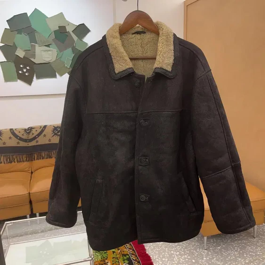 랭글러 빈티지 오버핏 가죽 무스탕 자켓 105 C06313 상품이미지1