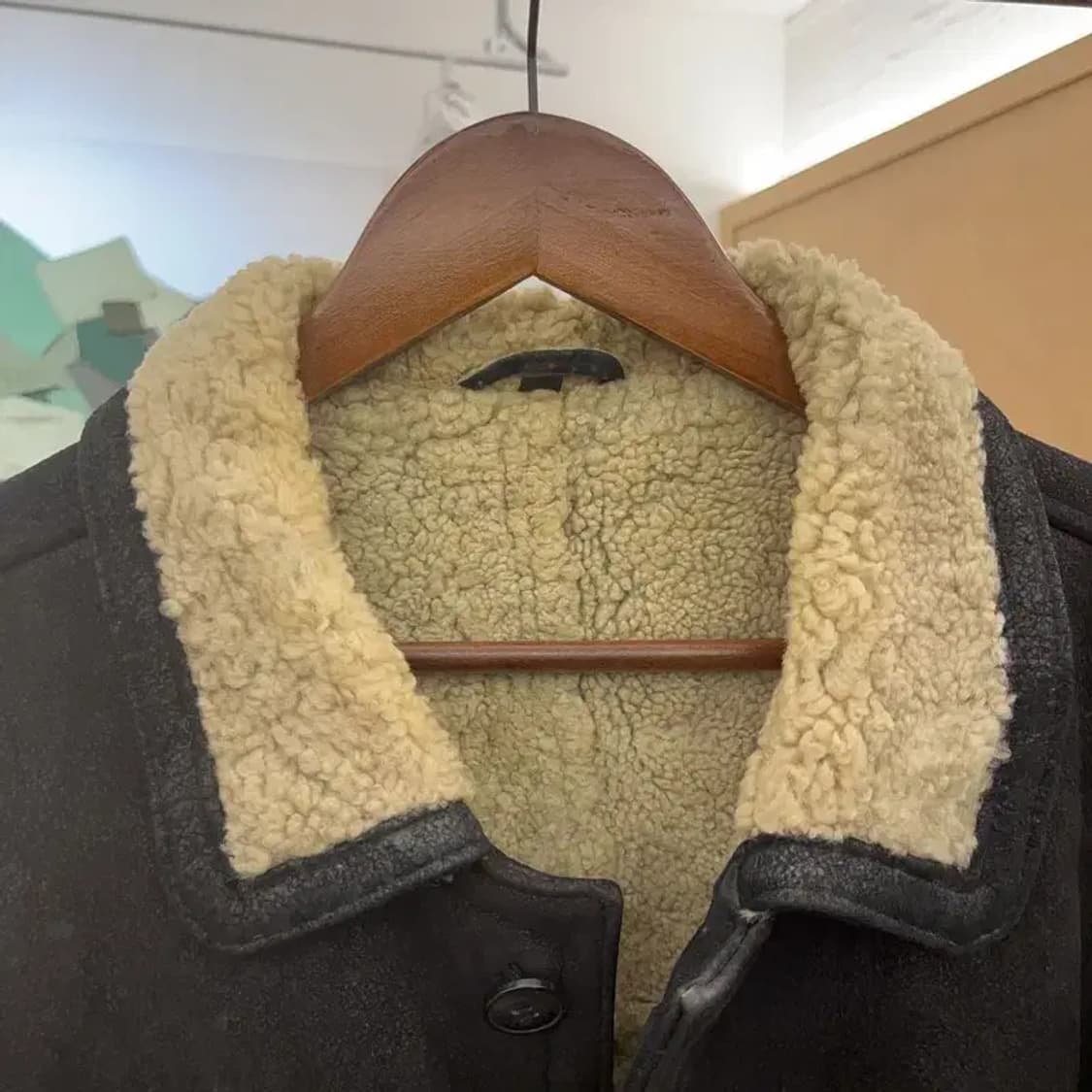 랭글러 빈티지 오버핏 가죽 무스탕 자켓 105 C06313 상품이미지7