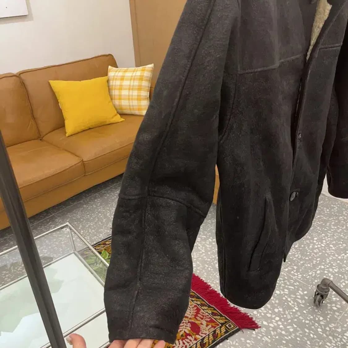 랭글러 빈티지 오버핏 가죽 무스탕 자켓 105 C06313 상품이미지8