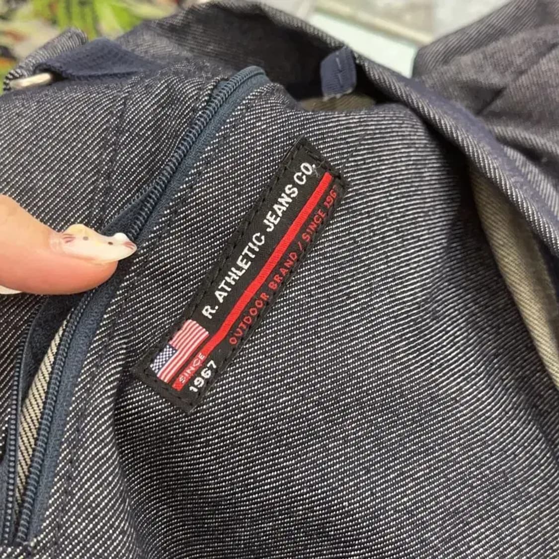 라틀레틱 빅로고 데님 에코백 토트백 C06337 상품이미지3