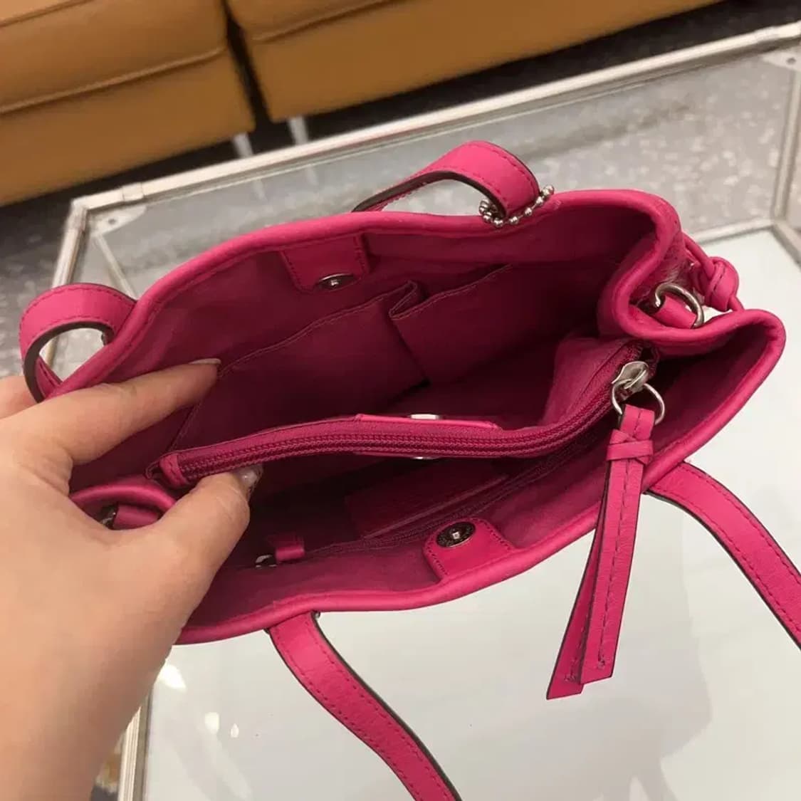 코치 빈티지 핑크 숄더백 토트백 C06335 상품이미지3