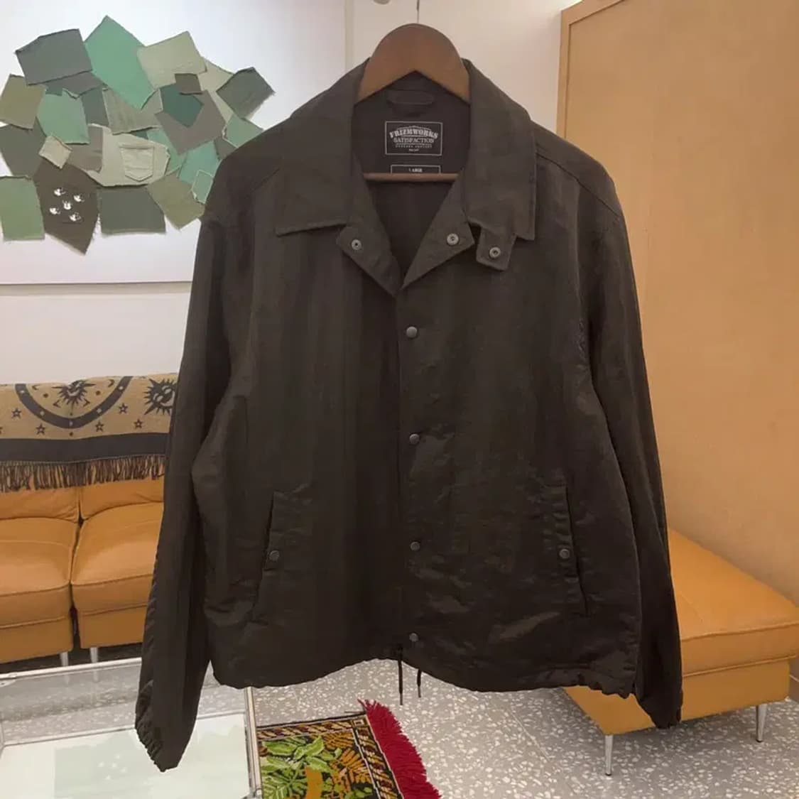 프리즘웍스 브라운 오버핏 바람막이 자켓 105 C06332 상품이미지2