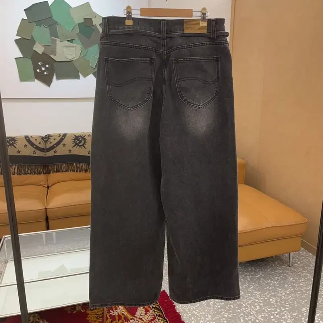 리 LEE 올드스쿨 벨티드 와이드핏 그레이진 청바지 C06339 상품이미지2