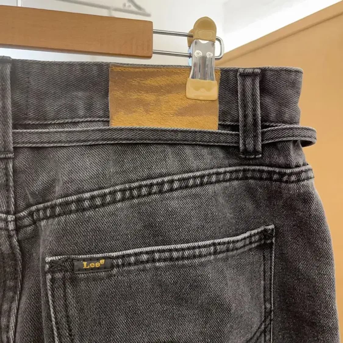 리 LEE 올드스쿨 벨티드 와이드핏 그레이진 청바지 C06339 상품이미지3