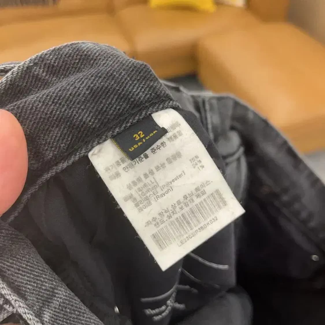 리 LEE 올드스쿨 벨티드 와이드핏 그레이진 청바지 C06339 상품이미지5