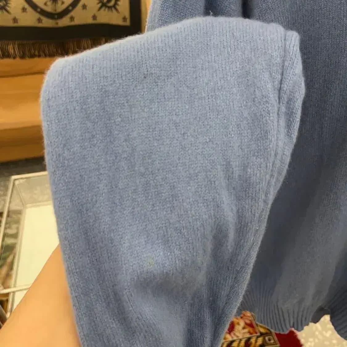 버버리 램스울 오버핏 반집업 니트 스웨터 95 C06360 상품이미지7