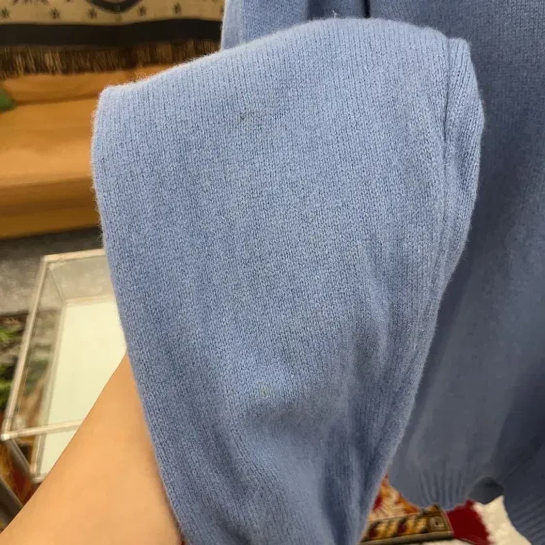 버버리 램스울 오버핏 반집업 니트 스웨터 95 C06360 상품이미지8