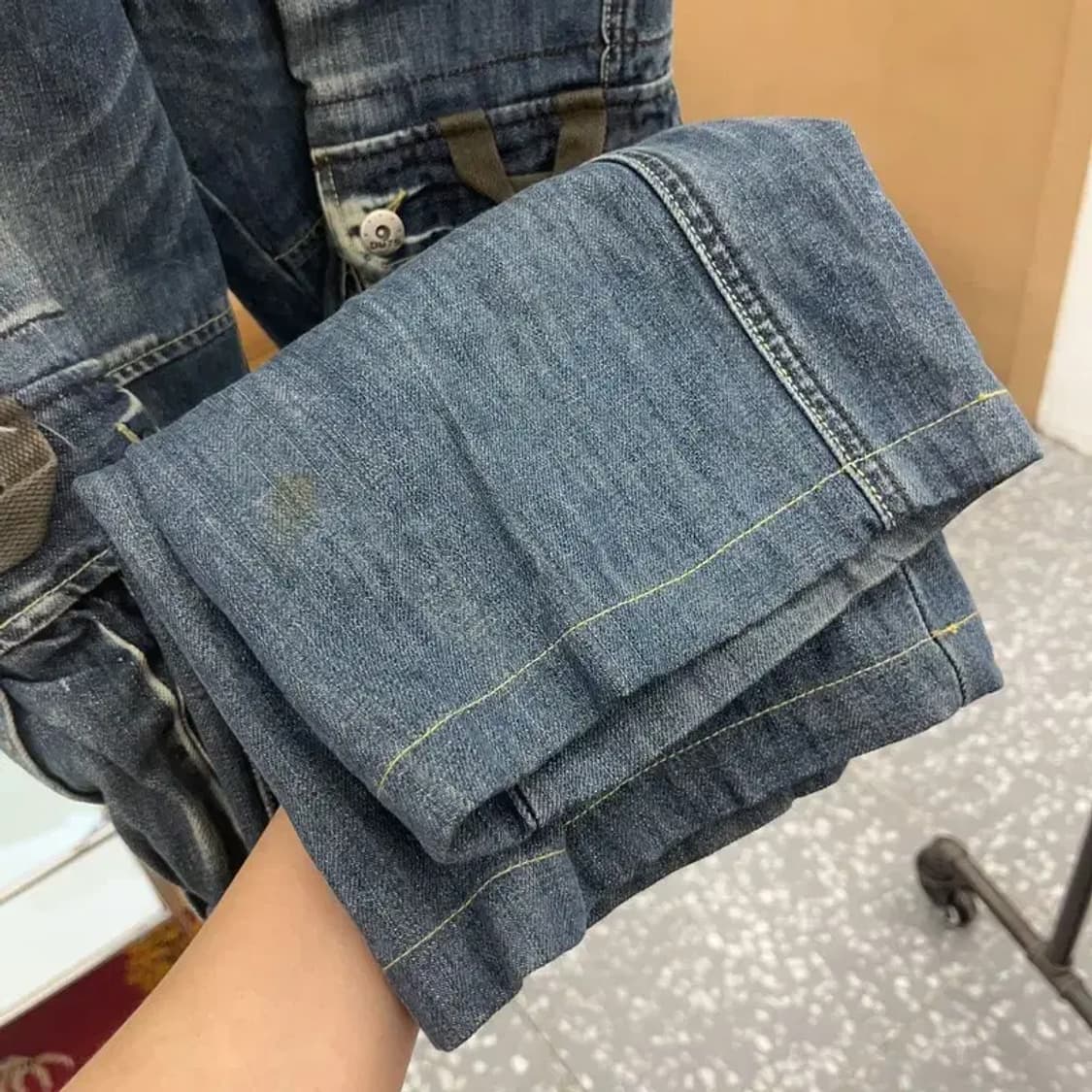 빈티지 올드스쿨 멀티포켓 카고 데님팬츠 31인치 C06341 상품이미지5