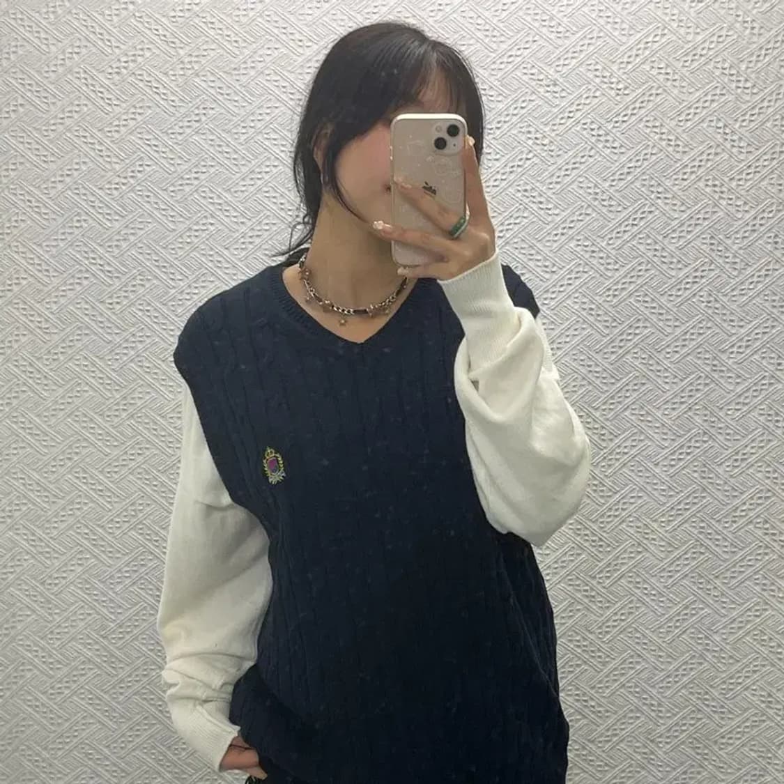 디스이즈네버댓 꽈배기 코튼 니트 조끼 베스트 95 C06386 상품이미지2