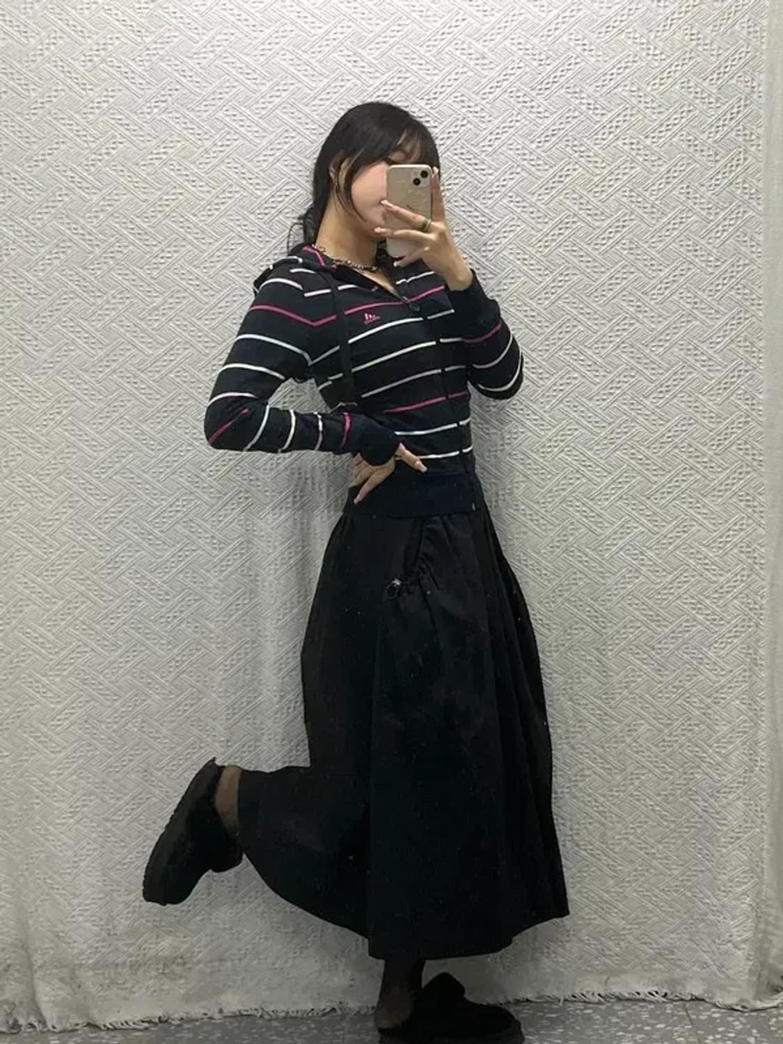 아디다스 자수로고 Y2K 스트라이프 후드집업 85 C06387 상품이미지1