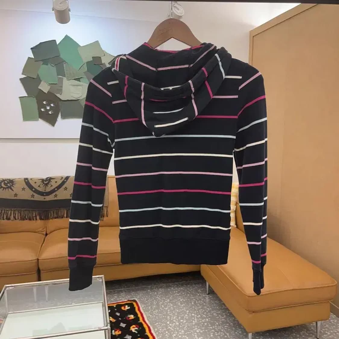 아디다스 자수로고 Y2K 스트라이프 후드집업 85 C06387 상품이미지4