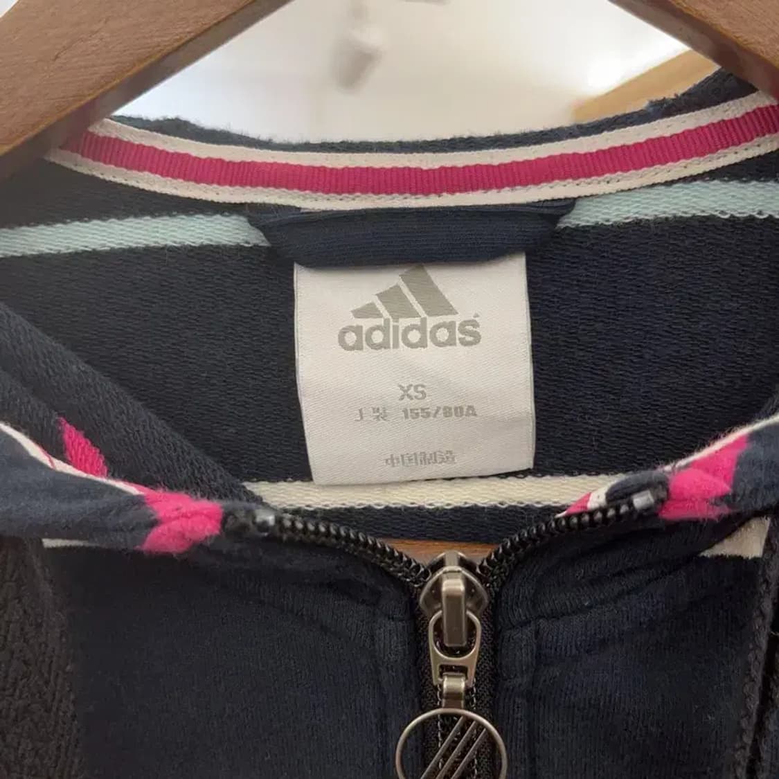 아디다스 자수로고 Y2K 스트라이프 후드집업 85 C06387 상품이미지5