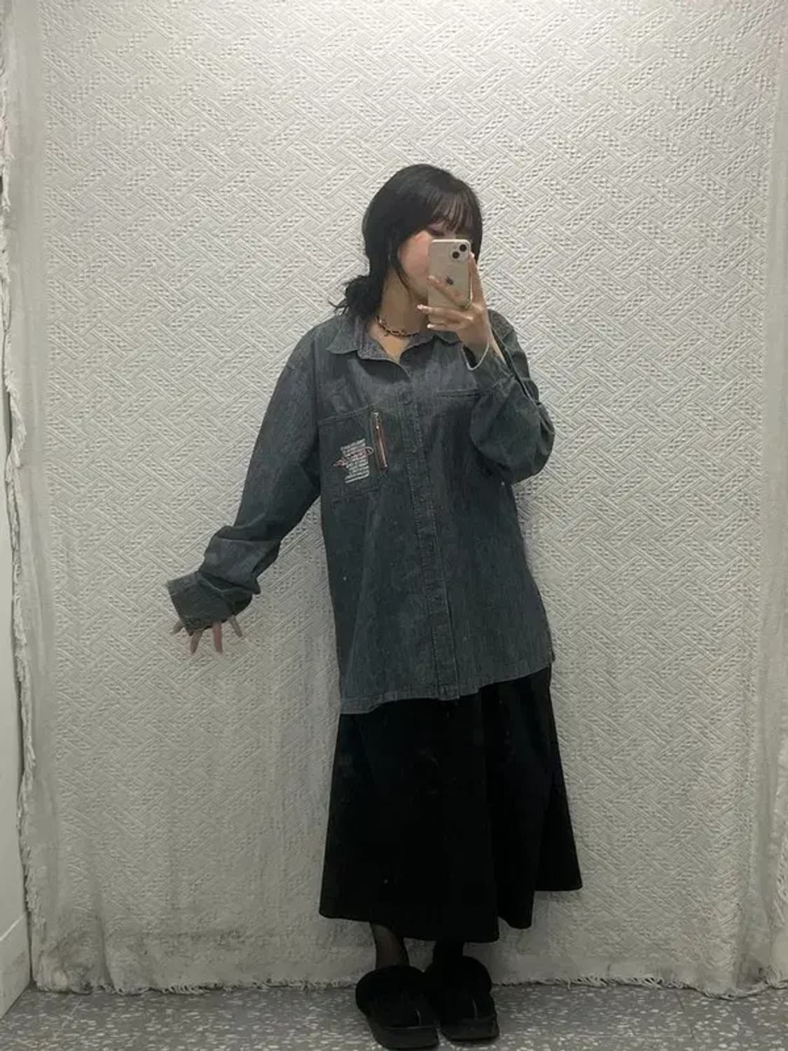 챔피온 어센틱 올드스쿨 데님 청셔츠 105 C06400 상품이미지1