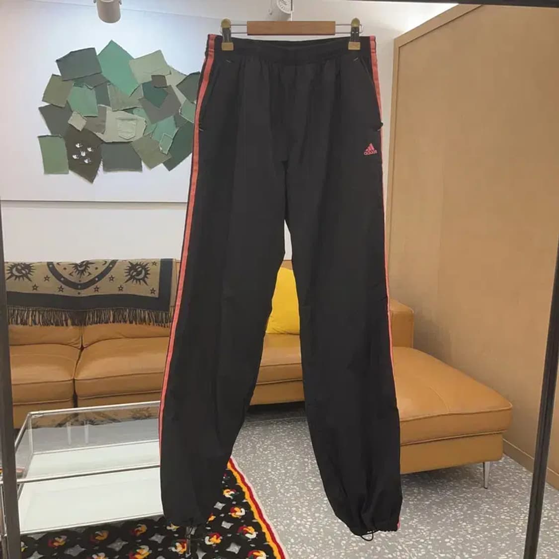 아디다스 블랙핑크 우븐 트랙팬츠 츄리닝바지 90 C06401 상품이미지3