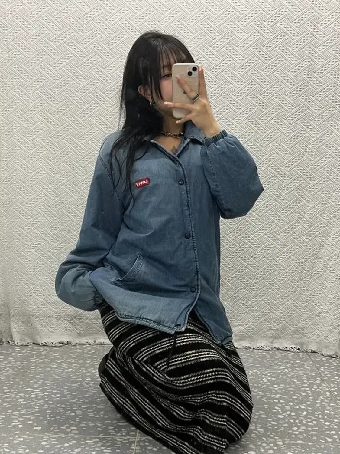 리바이스 올드스쿨 오버핏 데님 퀄팅 코치 자켓 L C06407 상품이미지1