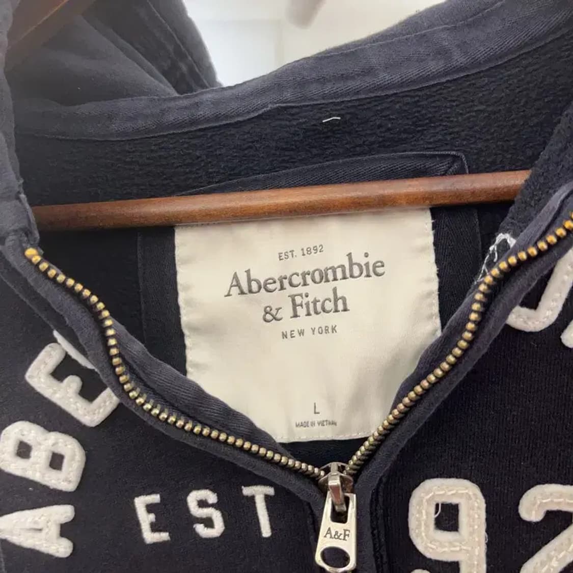 아베크롬비 로고 슬림핏 후드집업 L C06411 상품이미지5