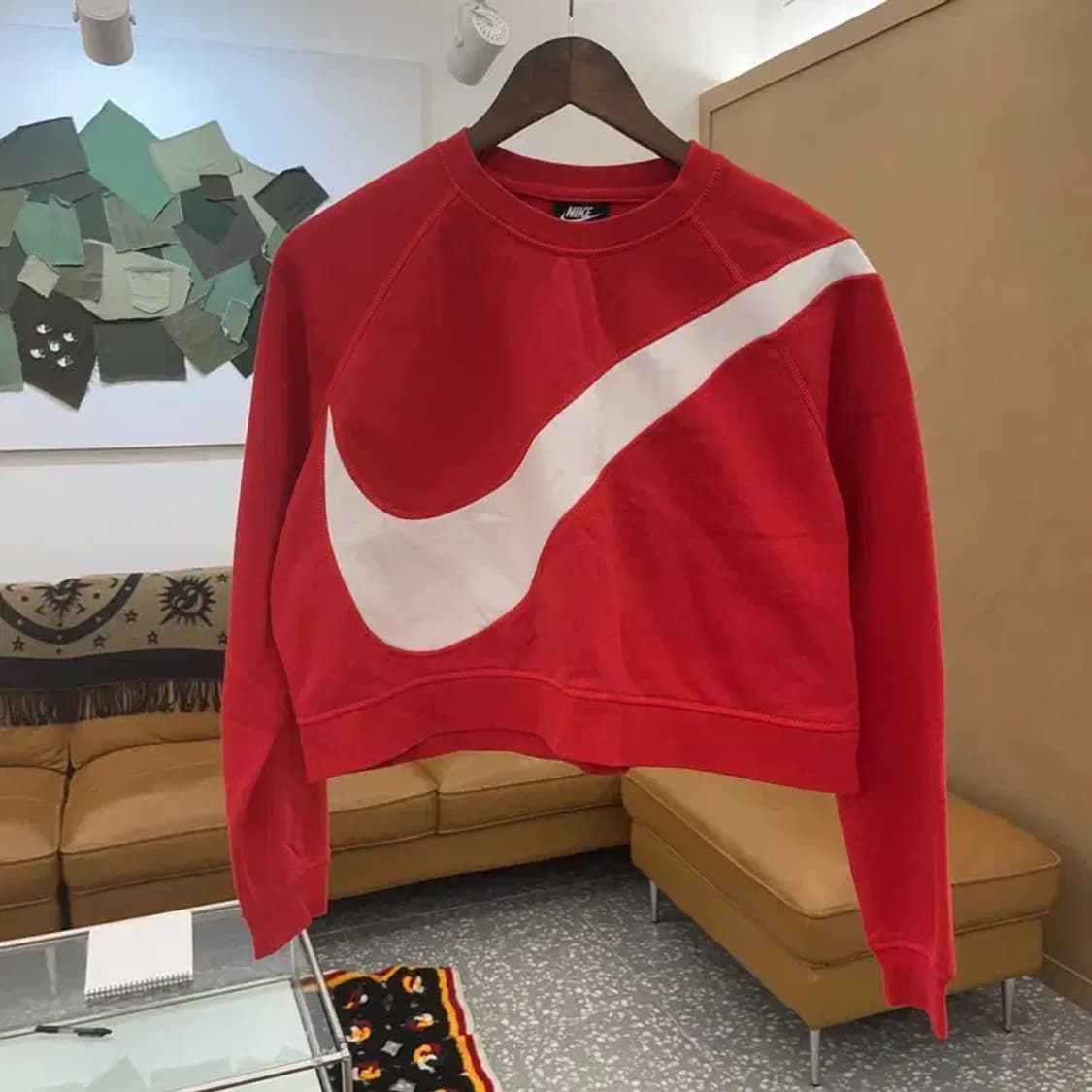 나이키 우먼 nsw 빅스우시 크롭 기모 맨투맨 L C06415 상품이미지3