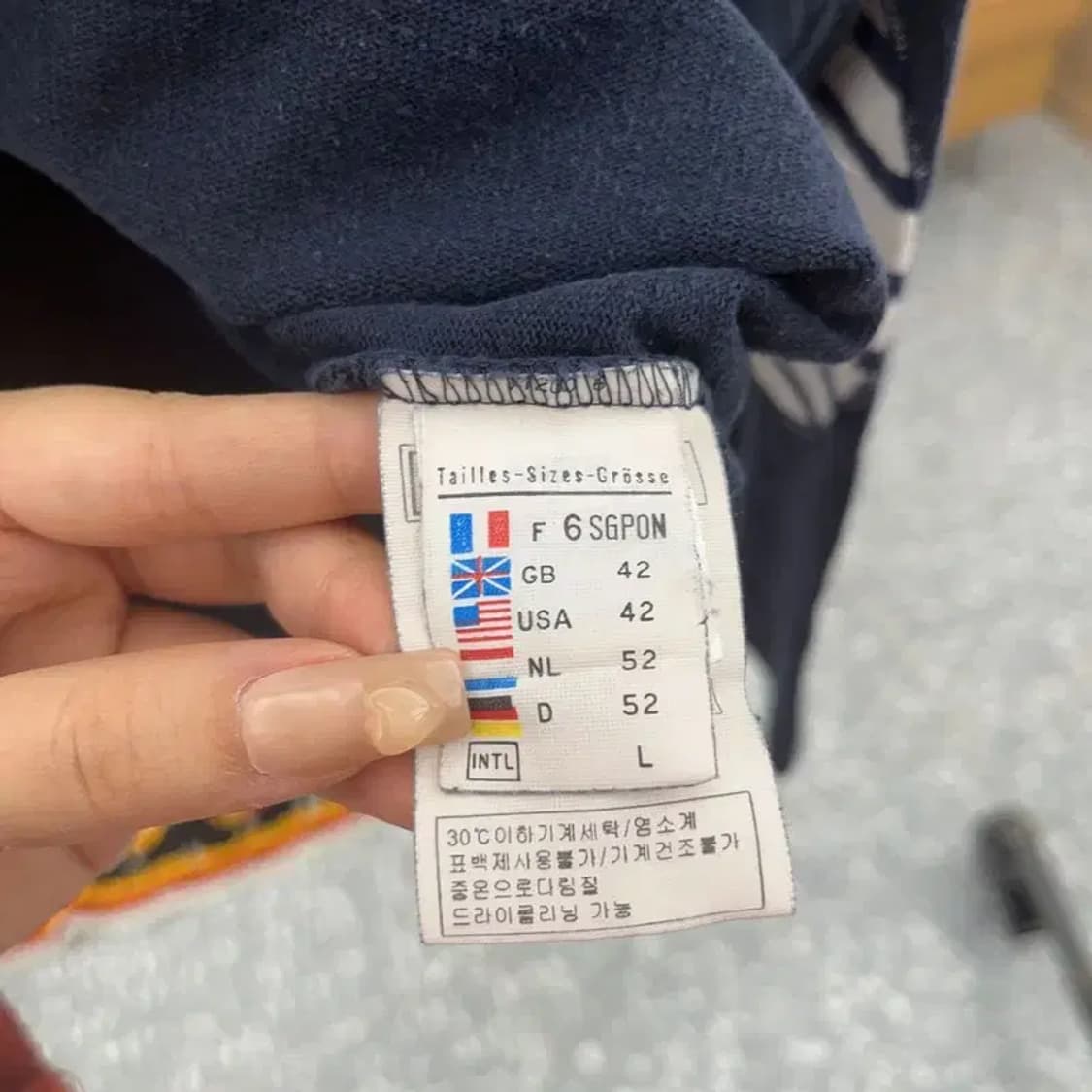 세인트제임스 네이비 엘보 패치 긴팔 티 롱슬리브 L C06417 상품이미지6