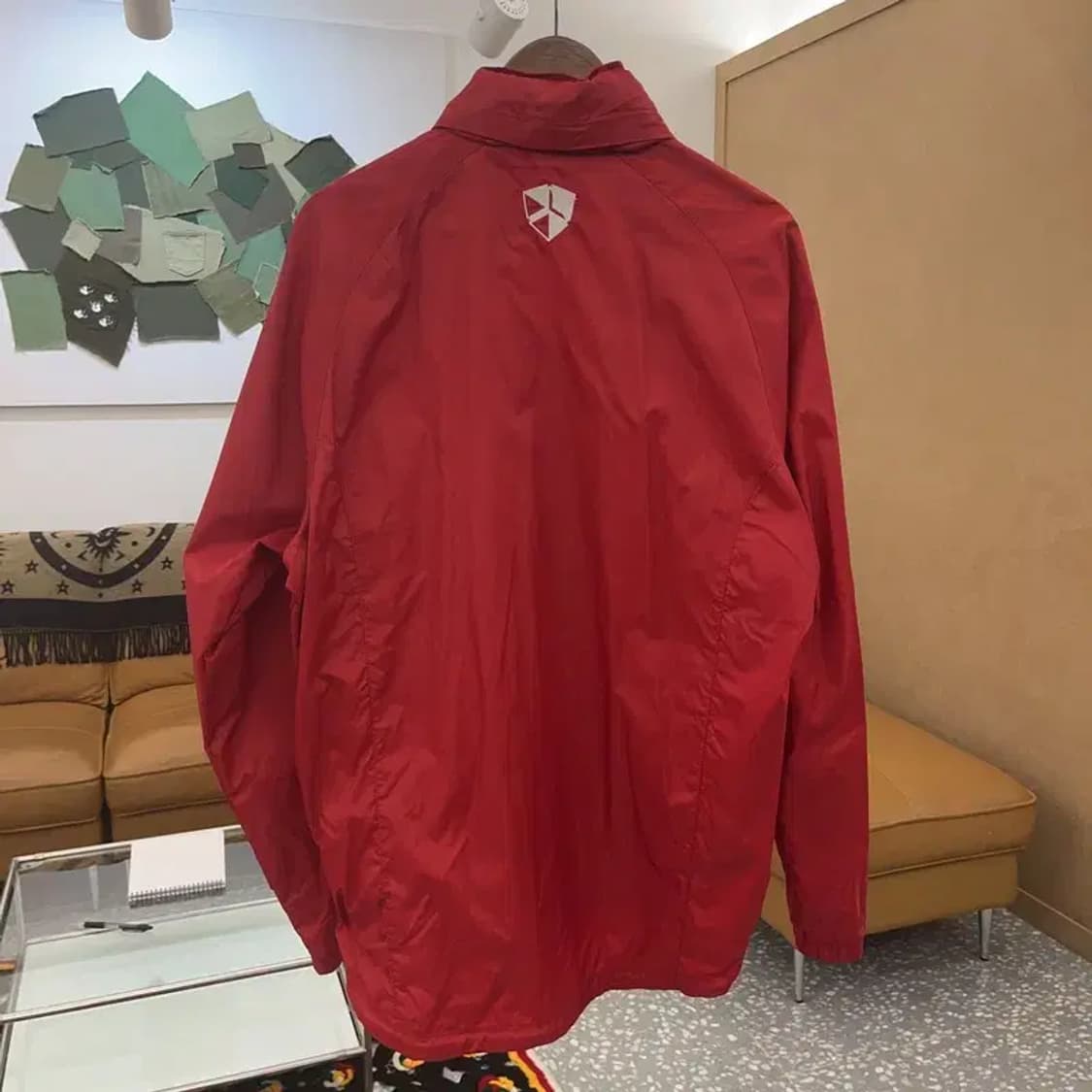 나이키 레드 올드스쿨 오버핏 러닝 후드집업 바람막이 XL C06410 상품이미지4