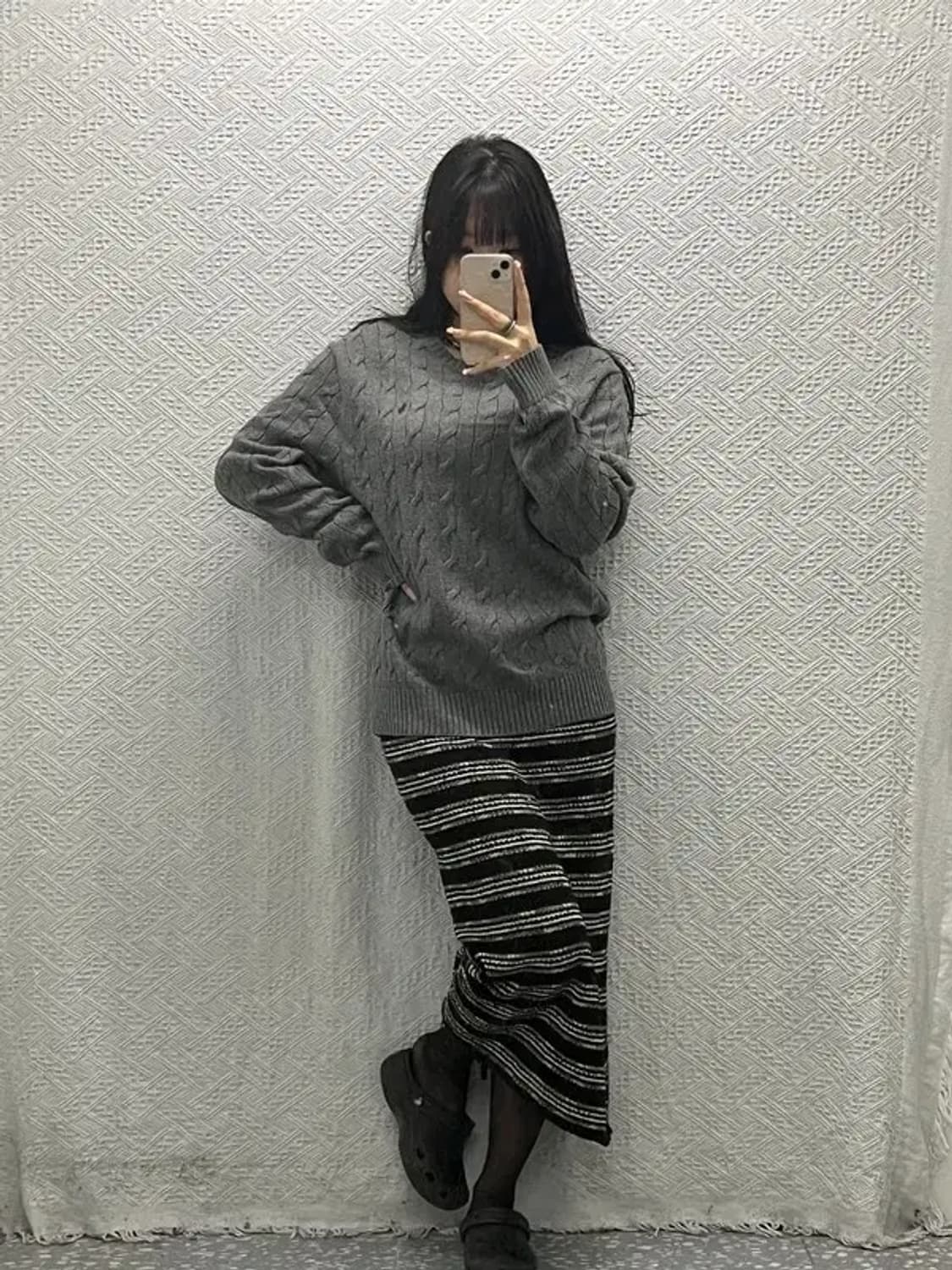 폴로 랄프로렌 그레이 꽈배기 케이블 니트 L C06423 상품이미지2