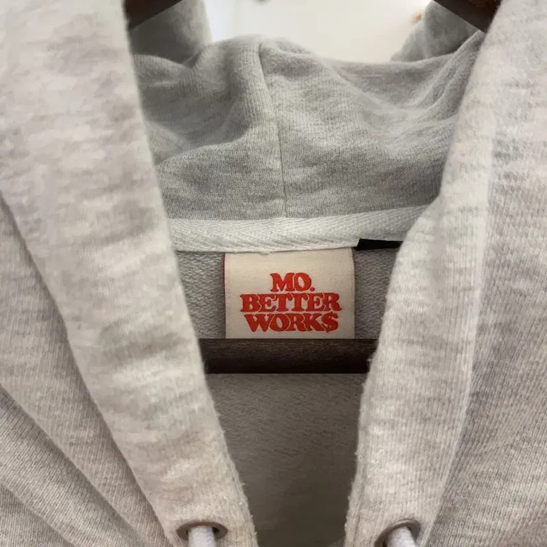 모베러웍스 빈티지 멜란지그레이 손목패치 후드티 XXL C06418 상품이미지5