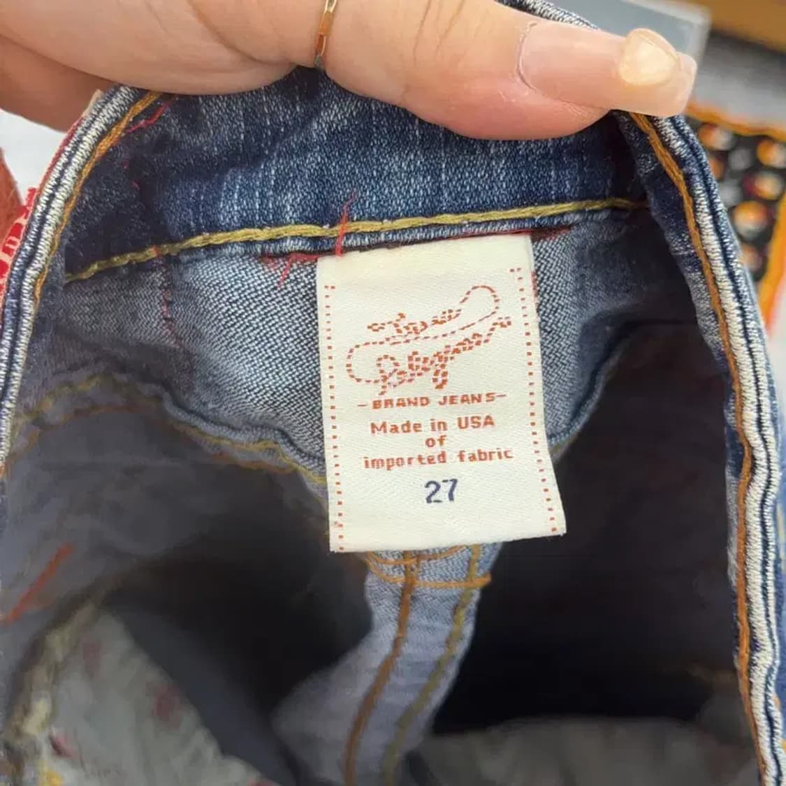 트루릴리젼 빌리빅티 스판 데님 청바지 27인치 C06435 상품이미지6