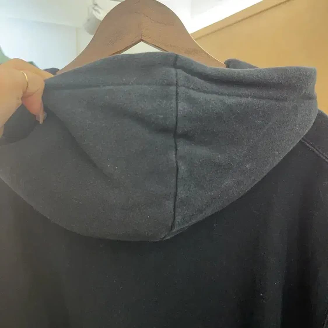 챔피온 리버스위브 빈티지 오버핏 블랙 후드집업 XL C06422 상품이미지7