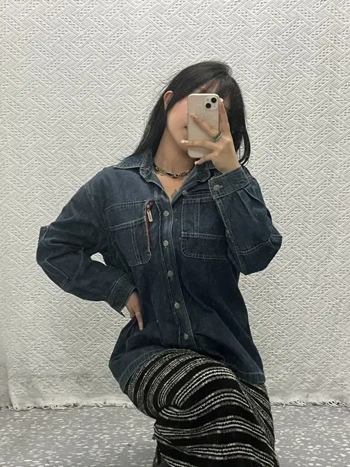 FUBU 클래식 올드스쿨 빈티지 데님 셔츠 95 C06440 상품이미지1