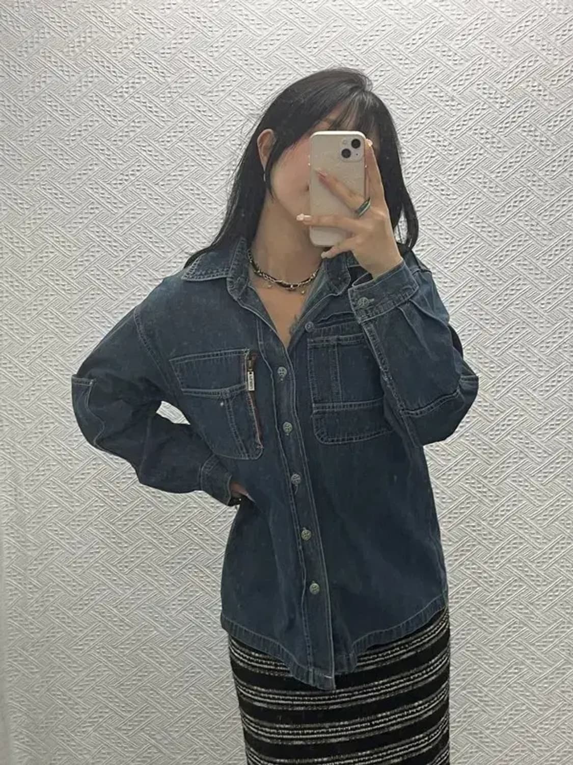 FUBU 클래식 올드스쿨 빈티지 데님 셔츠 95 C06440 상품이미지2