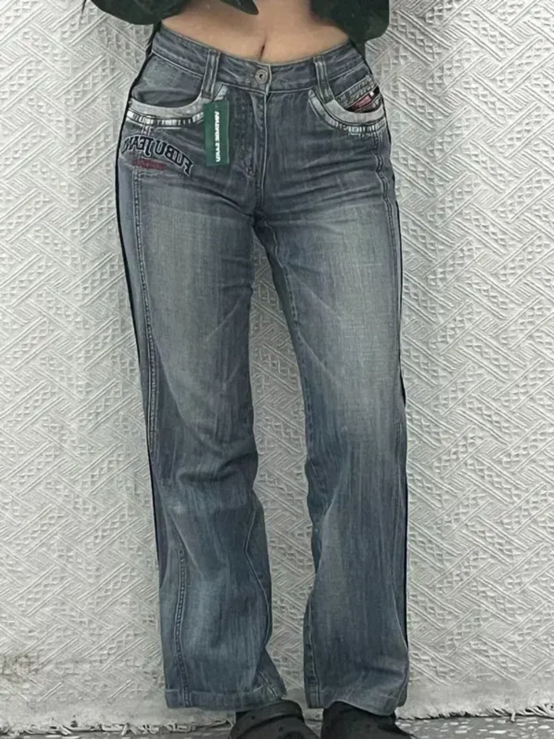 푸부 올드스쿨 Y2K 데님 팬츠 27인치 C06464 상품이미지1