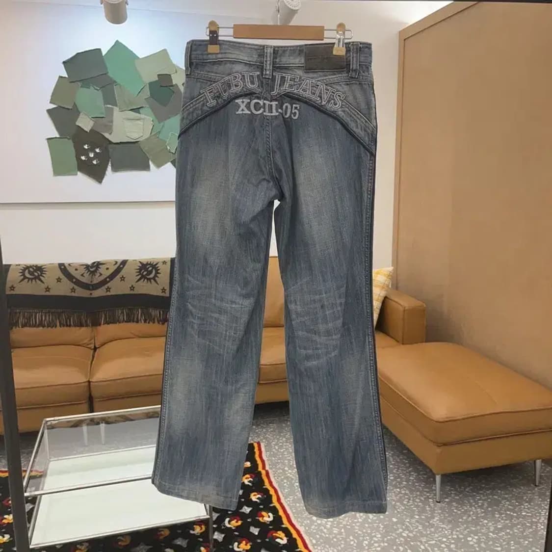 푸부 올드스쿨 Y2K 데님 팬츠 27인치 C06464 상품이미지4