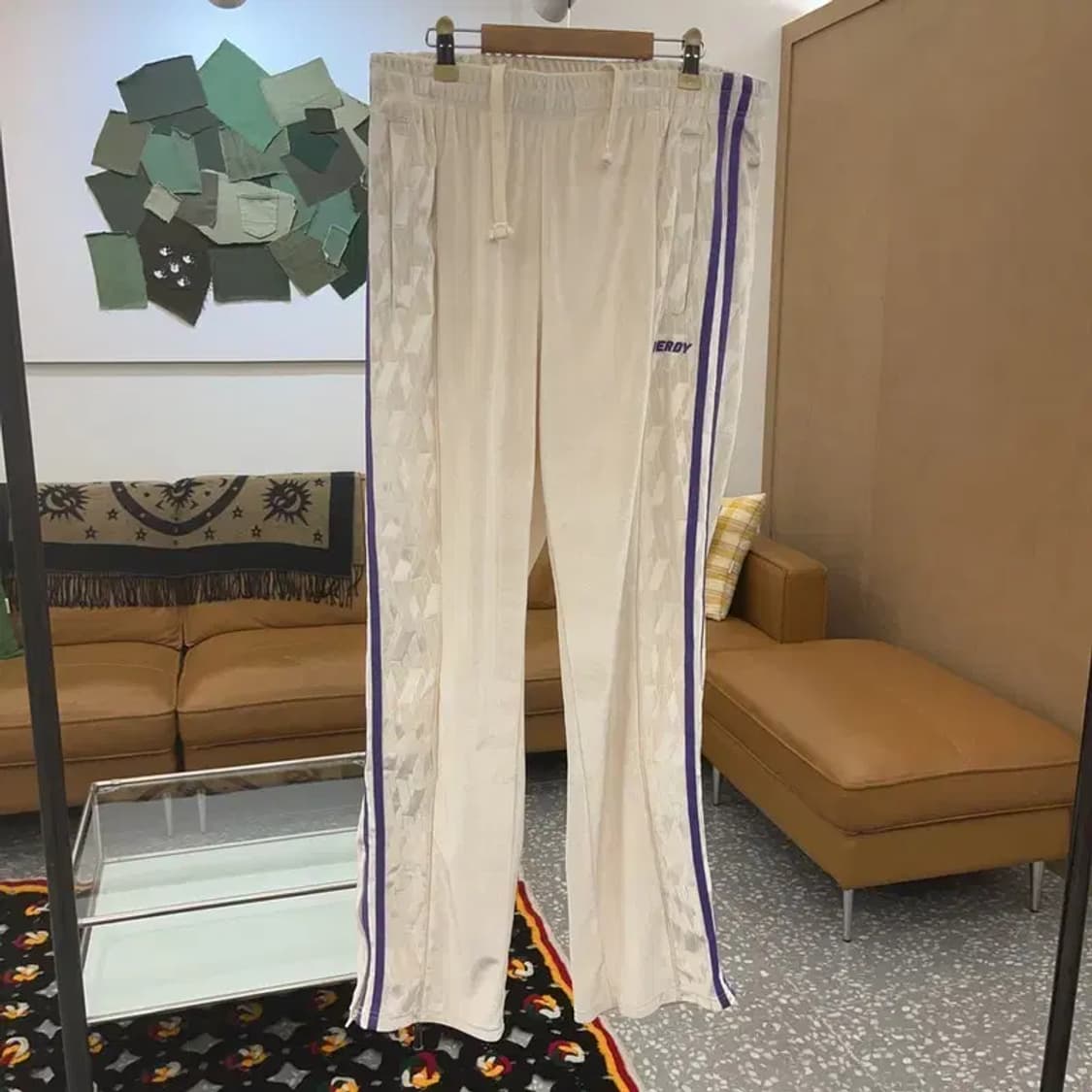 널디 사이드로고 벨벳 트레이닝 바지 L C06466 상품이미지3