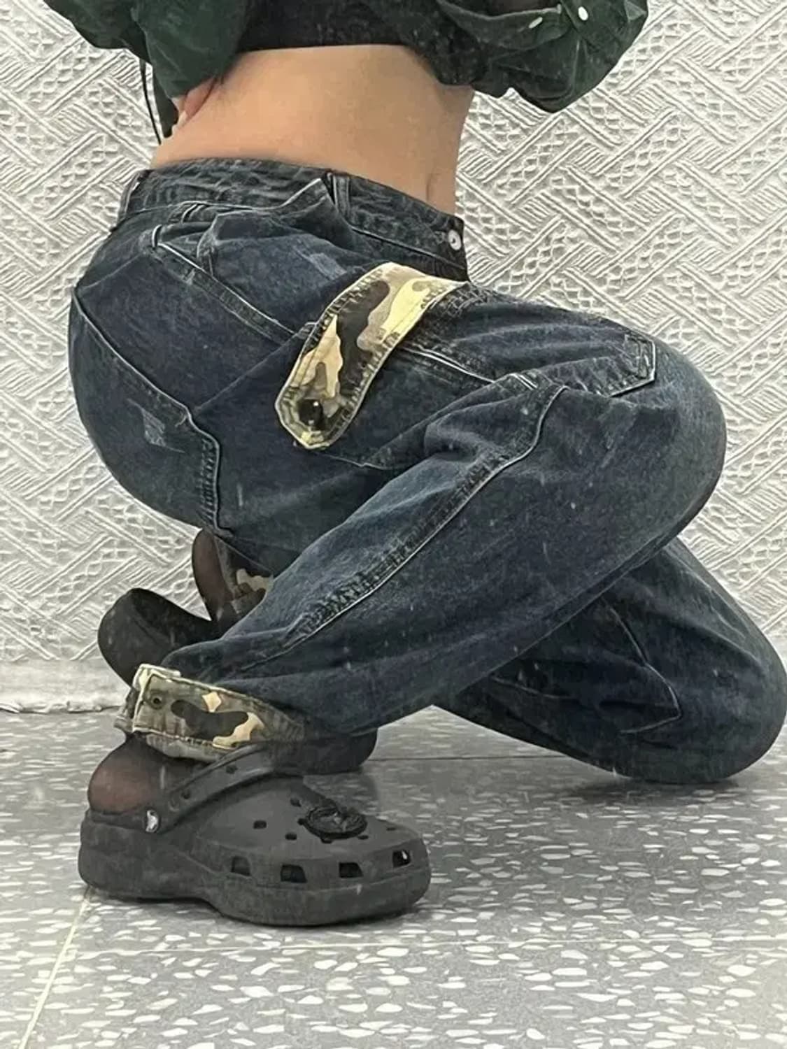 빈티지 카모 포인트 카고 데님 팬츠 36 C06468 상품이미지1