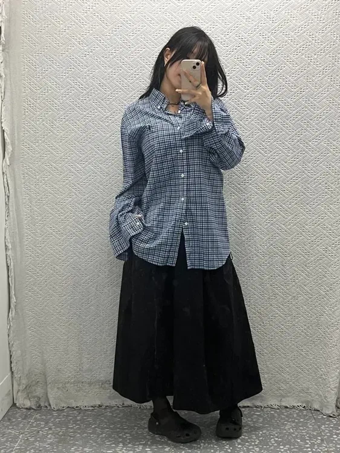 폴로 랄프로렌 자수로고 오버핏 체크 셔츠 L C06453 상품이미지1