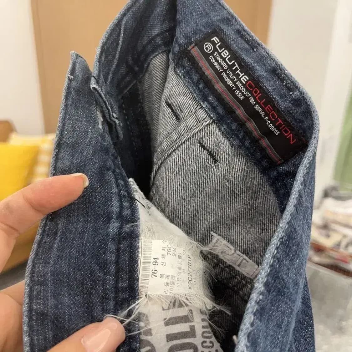 푸부 일본풍 올드스쿨 프린팅 데님 팬츠 31인치 C06469 상품이미지5