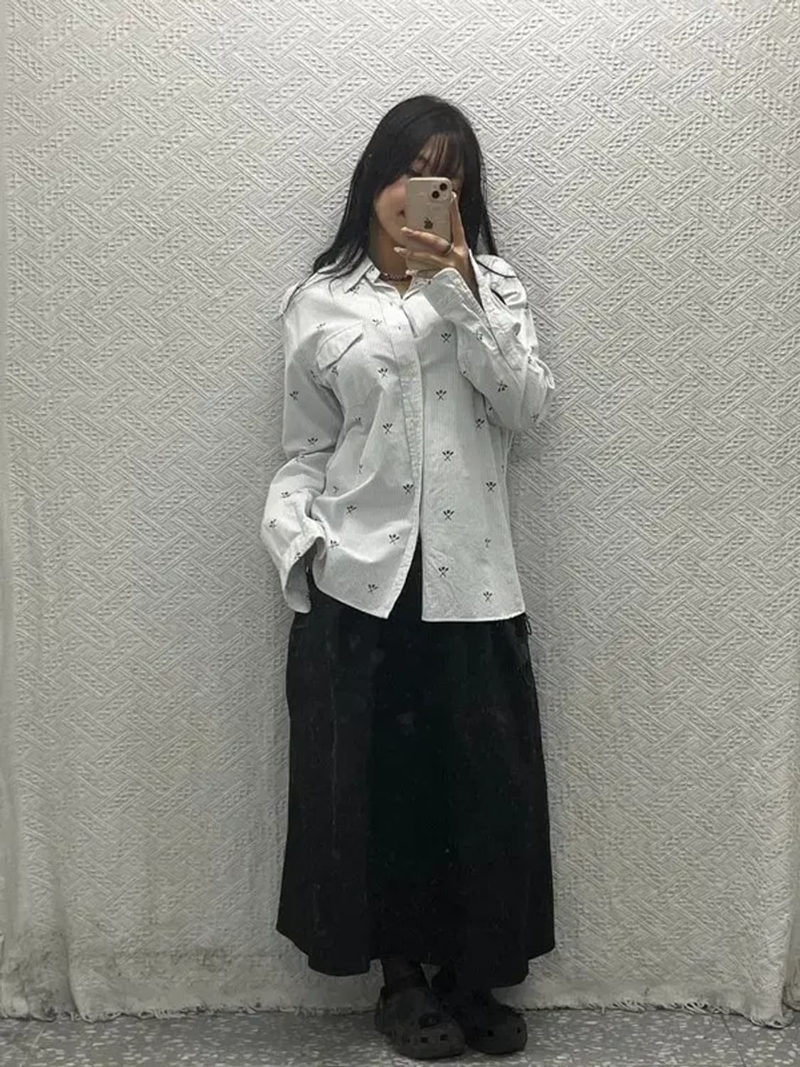 폴로 랄프로렌 럭비 해골패턴 클래식 핏 스트라이프 셔츠 M C06454 상품이미지2