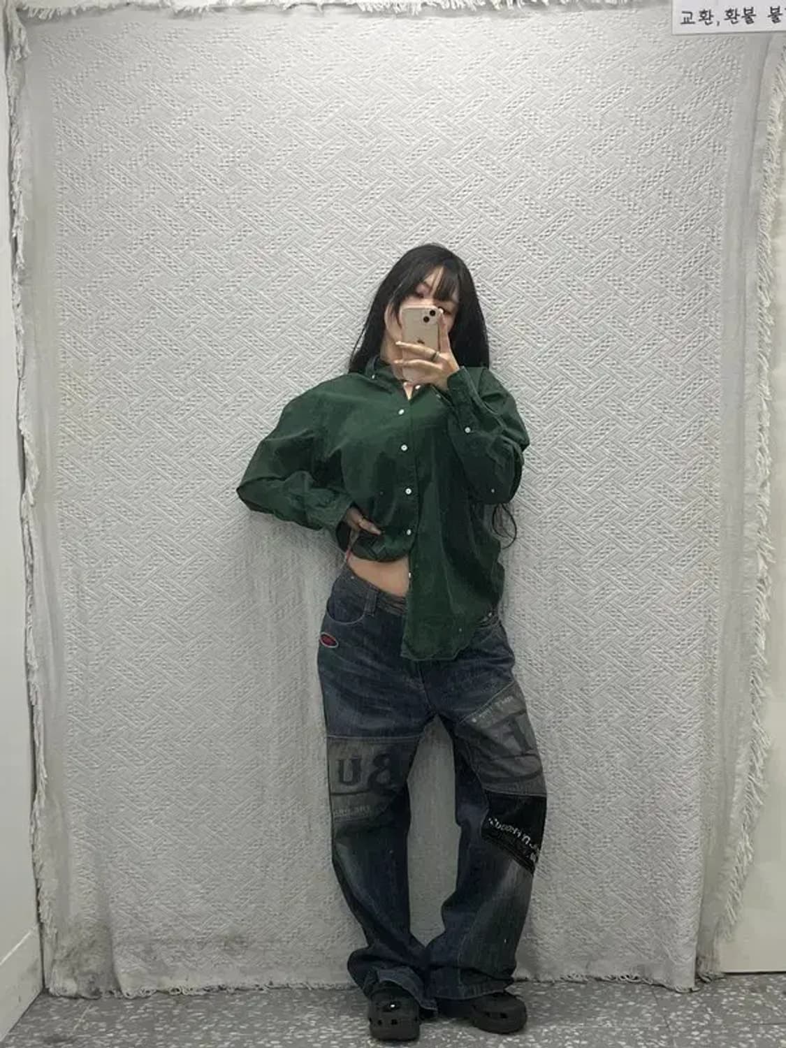 푸부 FUBU 올드스쿨 Y2K 와이드 데님 팬츠 37인치 C06470 상품이미지2