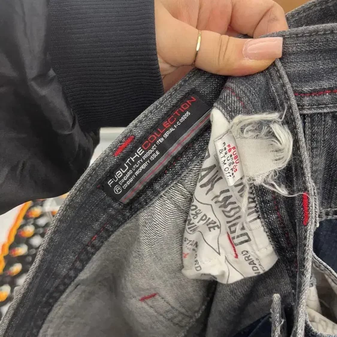 푸부 FUBU 올드스쿨 Y2K 와이드 데님 팬츠 37인치 C06470 상품이미지6