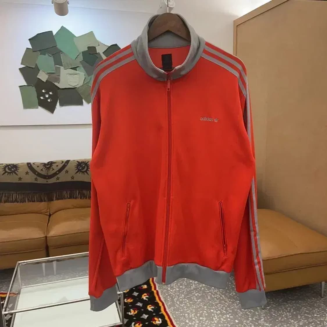 아디다스 희귀 베켄바우어 스칼렛 그레이 트랙탑 져지 110 C06446 상품이미지3