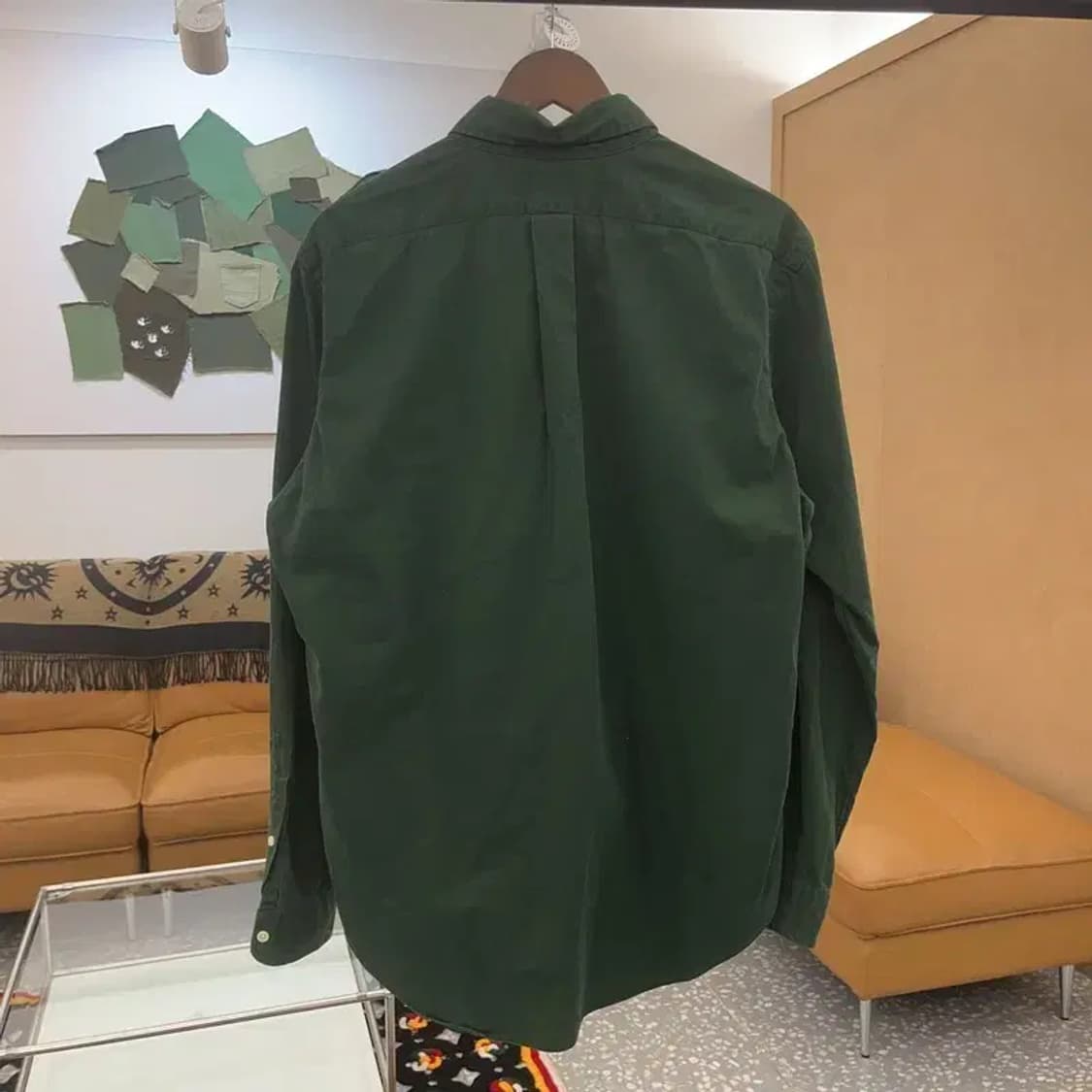 폴로 랄프로렌 올리브 클래식핏 자수로고 오버핏 셔츠 M C06463 상품이미지4