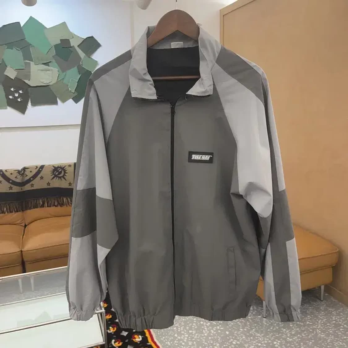 빈티지 올드스쿨  테크웨어 배색 바람막이 점퍼 L C06516 상품이미지3