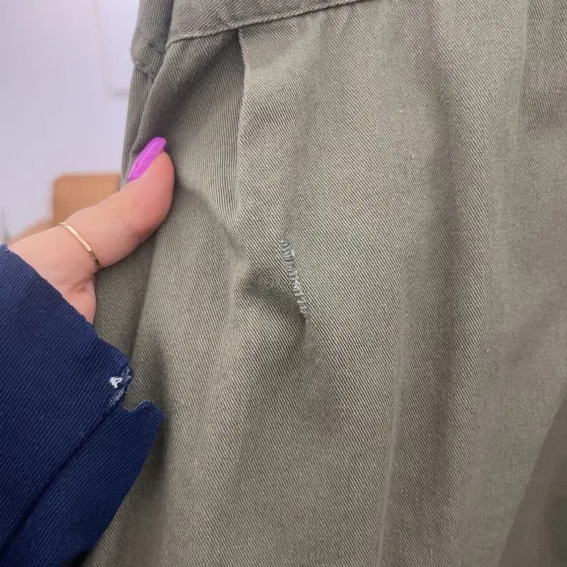 랭글런 사파리 올리브 카키 포켓 워크 셔츠 2XL C06518 상품이미지8