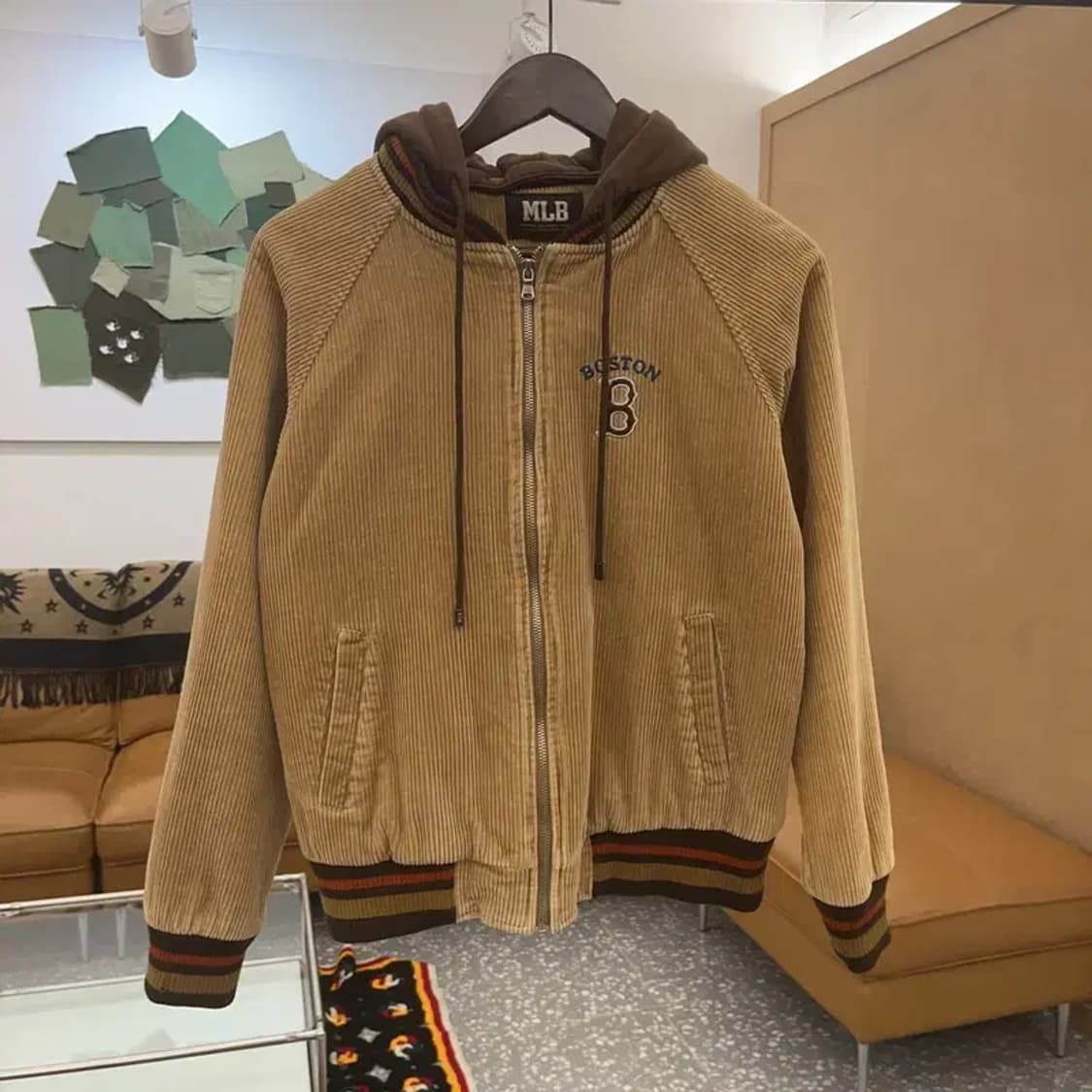 MLB 보스턴 레드삭스 코듀로이 골덴 집업 자켓 90 C06523 상품이미지3