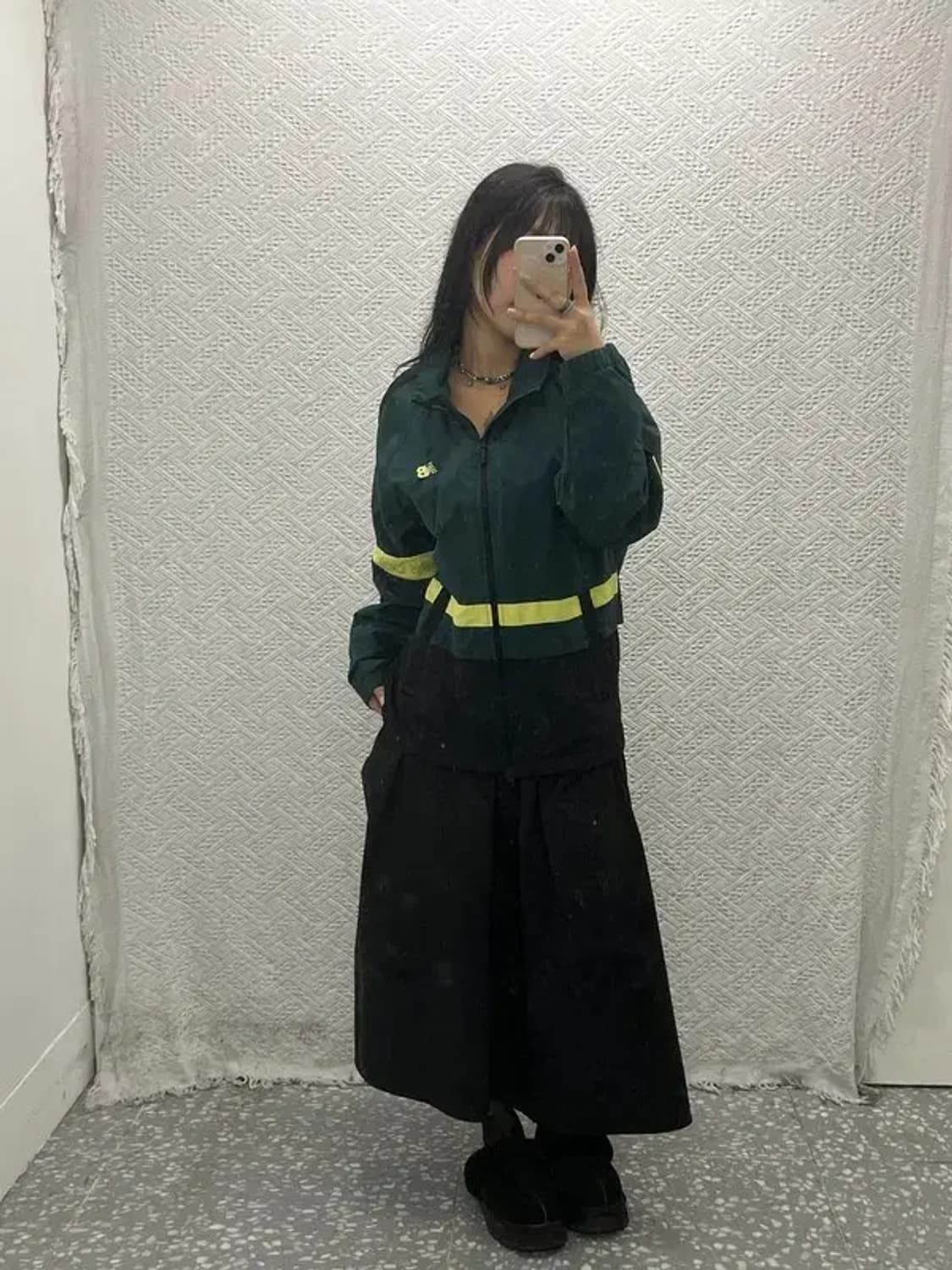 뉴발란스 올드스쿨 네온 배색 트랙클럽 바람막이 웜업 자켓 S C06528 상품이미지1