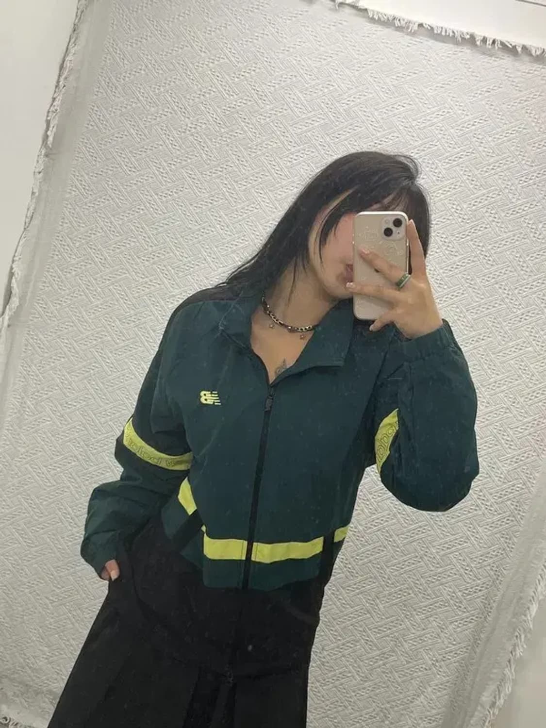 뉴발란스 올드스쿨 네온 배색 트랙클럽 바람막이 웜업 자켓 S C06528 상품이미지2